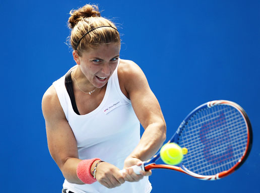 RUS has been upset in the first round by world No43 Sara Errani ITA