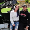 Sprintcar driver Shaun Dobson visits the Domain Tennis Centre
