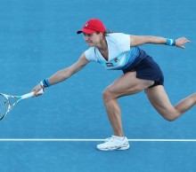 Romanian Monica Niculescu stretches for a shot in her upset win over Mona Barthel. Picture: Getty Images Romanian Monica Niculescu stretches for a shot in her upset win over Mona Barthel. Picture: Getty Images