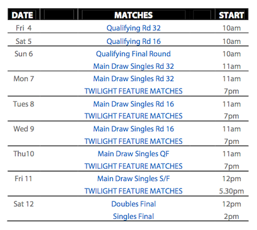 Match Schedule 