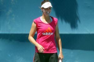 HOBART, AUSTRALIA - JANUARY 04:  Laura Robson of Great Britain practices during day one of the Hobart International at Domain Tennis Centre on January 4, 2013 in Hobart, Australia.  (Photo by Mark Metcalfe/Getty Images)