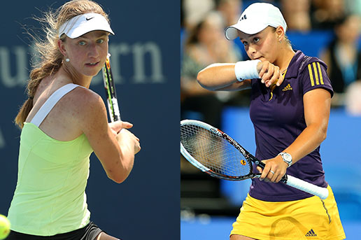 Mona Barthel and Ashley Barty