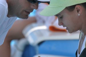 Lauren Davis during a break in play