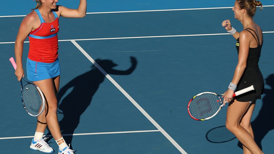Timea Babos and Mandy Minella