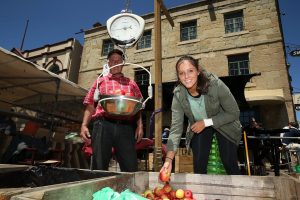Laura Robson spent some time checking out local markets in Hobart
