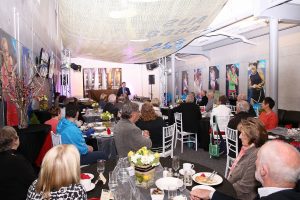 Tennis Australia president Steve Healy addresses the crowd during a Presidents Brunch in the Champions Club at Domain Tennis Centre. Picture: Getty Images