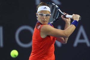 Second seed Kirsten Flipkens was focused in her round win against New Zealand's Marina Erakovic. Picture: Getty Images