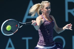 Seventh seed Klara Zakopalova fires her way into the semi-finals. Picture: Getty Images