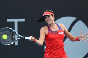 Spanish qualifier Garbine Muguruza came out firing in her semi-final. Picture: Getty Images