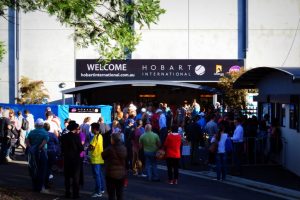 A huge crowd attended day four of the Hobart International and were treated to some brilliant tennis. Picture: Kaytie Olsen