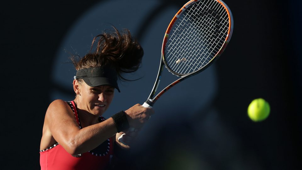 Casey Dellacqua admitted concentration was an issue in her Hobart International opener. Picture: Mark Metcalfe/Getty Images