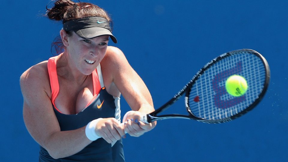 Madison Brengle will face former champion Mona Barthel in the first round in Hobart. Picture: Getty Images