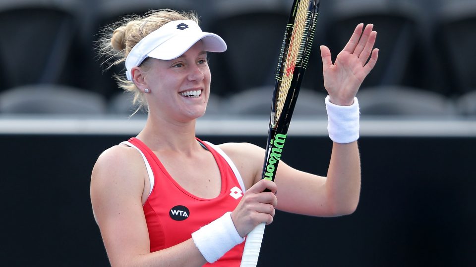 Alison Riske has booked her semi-final berth with Heather Watson. Picture: Getty Images