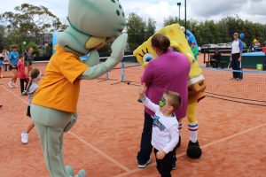 Hobart International Kids Tennis Day presented by Nickelodeon. Picture: Briony Craber