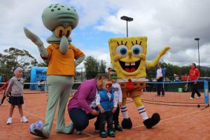 Hobart International Kids Tennis Day presented by Nickelodeon. Picture: Briony Craber