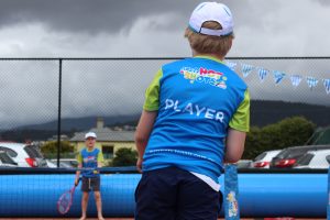 Hobart International Kids Tennis Day presented by Nickelodeon. Picture: Briony Craber