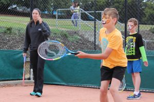 Hobart International Kids Tennis Day presented by Nickelodeon. Picture: Briony Craber