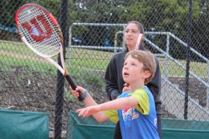 Hobart International Kids Tennis Day presented by Nickelodeon. Picture: Briony Craber