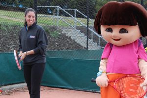 Hobart International Kids Tennis Day presented by Nickelodeon. Picture: Briony Craber