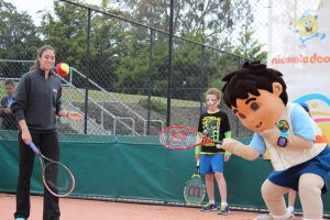 Hobart International Kids Tennis Day presented by Nickelodeon. Picture: Briony Craber