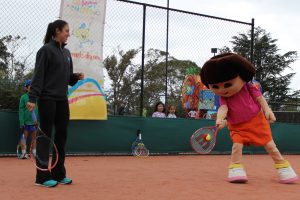 Hobart International Kids Tennis Day presented by Nickelodeon. Picture: Briony Craber