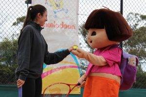 Hobart International Kids Tennis Day presented by Nickelodeon. Picture: Briony Craber