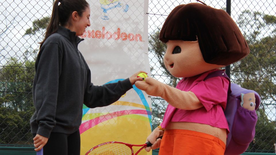 Hobart International Kids Tennis Day presented by Nickelodeon. Picture: Briony Craber