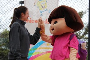 Hobart International Kids Tennis Day presented by Nickelodeon. Picture: Briony Craber