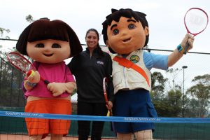 Hobart International Kids Tennis Day presented by Nickelodeon. Picture: Briony Craber