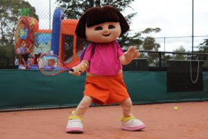 Hobart International Kids Tennis Day presented by Nickelodeon. Picture: Briony Craber