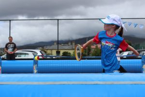 Hobart International Kids Tennis Day presented by Nickelodeon. Picture: Briony Craber