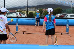 Hobart International Kids Tennis Day presented by Nickelodeon. Picture: Briony Craber