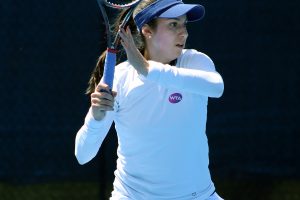 American Christina McHale focuses during a round one doubles match. Picture: Kaytie Olsen