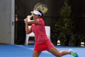 Third seed Kurumi Nara fought back from a slow start to win. Picture: Kaytie Olsen