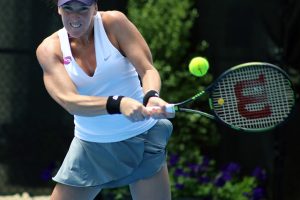 A respiratory illness forced last year's finalist Madison Brengle to retire in the first round. Picture: Kaytie Olsen