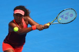 The big-hitting Japanese qualifer Naomi Osaka caused an upset to start the day, beating Australian crowd favourite Jarmila Wolfe. Picture: Getty Images