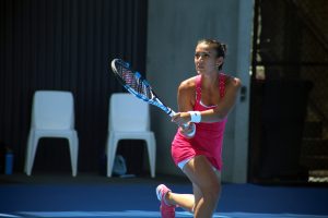 Veronica Cepede Royg stays focused in her final round qualifying match. Picture: Kaytie Olsen