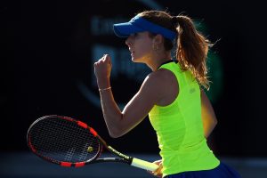 Frenchwoman Alize Cornet celebrates her semifinal victory. Picture: Getty Images