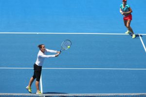 Australian pair Jarmila Wolfe and Kimberly Birrell were impressive in the semifinals. Picture: Getty Images