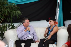 American Bethanie Mattek-Sands during a Q&A for corporate guests on day one. Picture: Kaytie Olsen