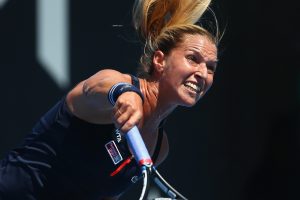 Third seed Dominika Cibulkova battled hard in her semifinal. Picture: Getty Images