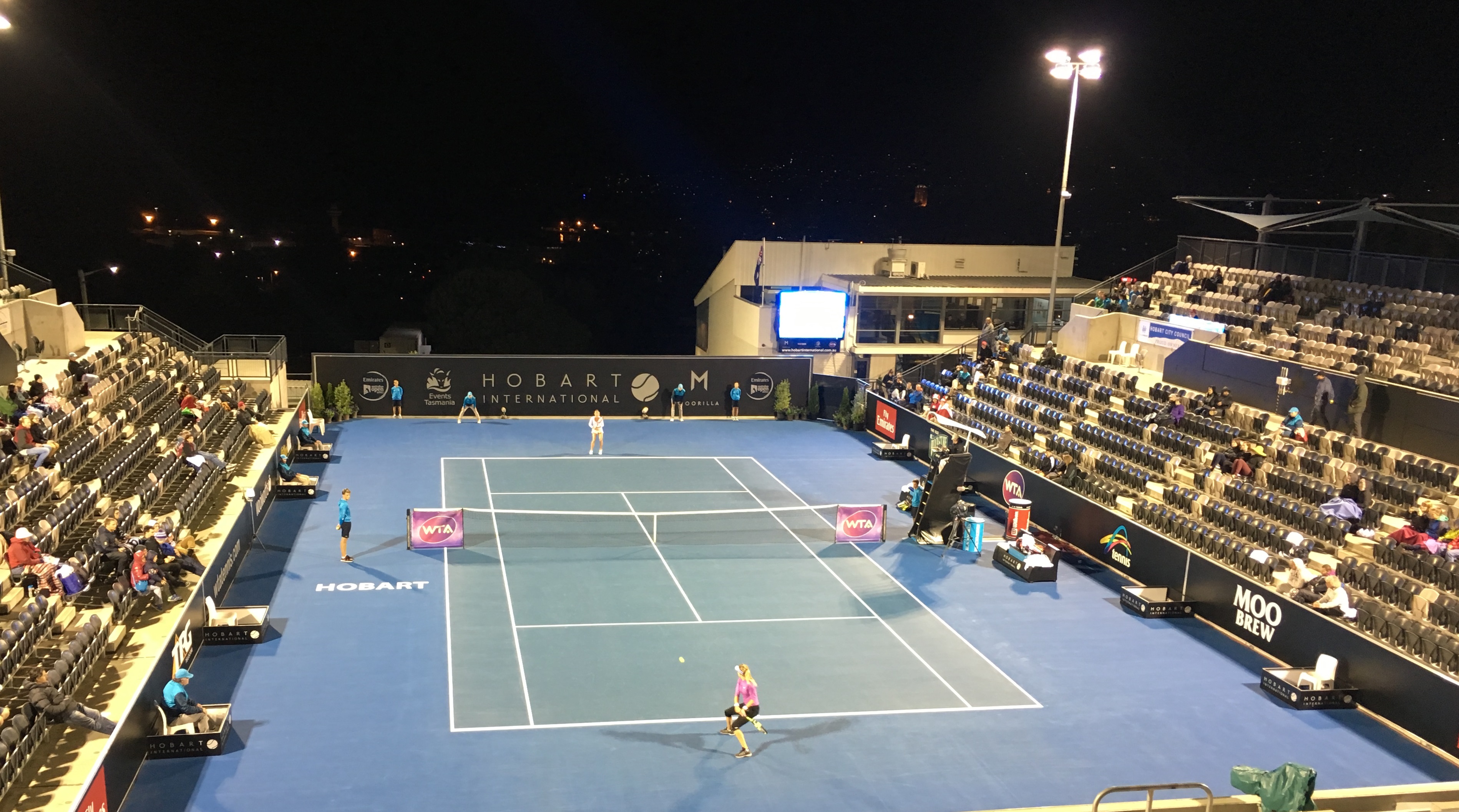 Bouchard impresses in late night quarterfinal Hobart International Tennis