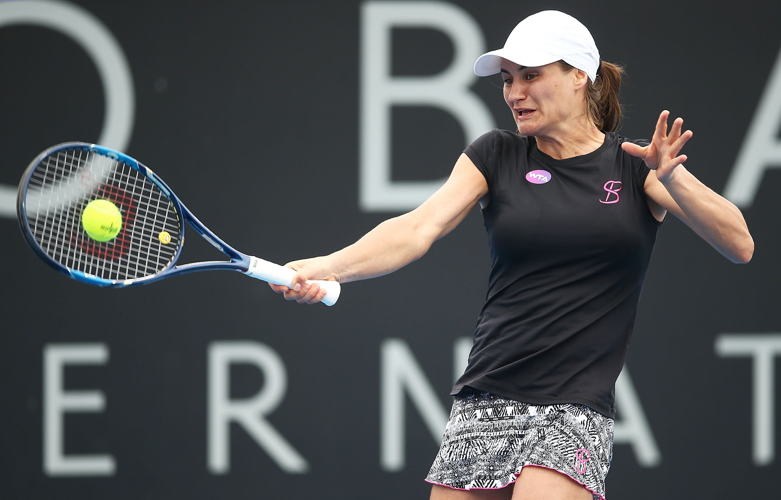 SLICE AND DICE: Third seed Monica Niculescu used her tricky forehand slice to great effect to beat former world No.13 Kirsten Flipkens; Getty Images