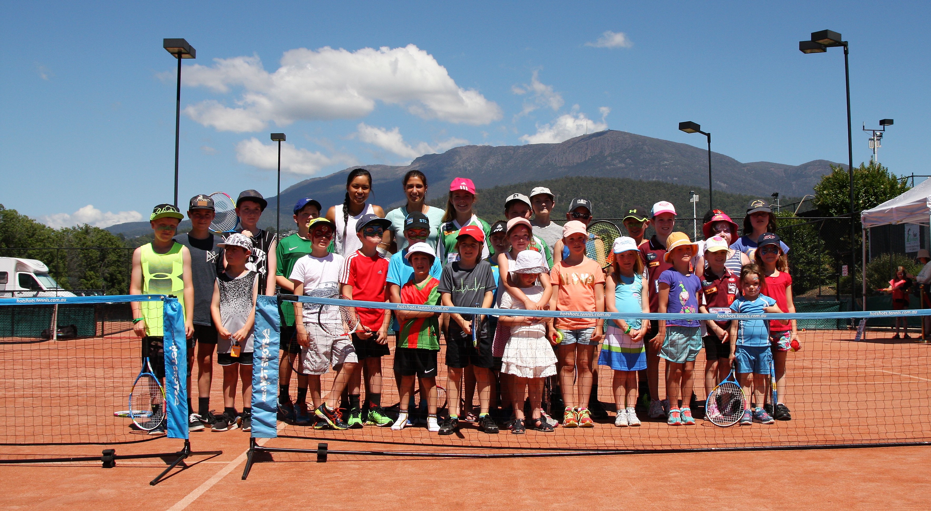 LOTS OF FANS: Australian wildcards Lizette Cabrera and Jaimee Fourlis were popular with the kids.