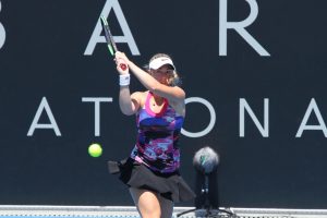 STRONG START: Australian wildcard Tammi Patterson flew out of the blocks in her match but couldn't maintain the momentum.