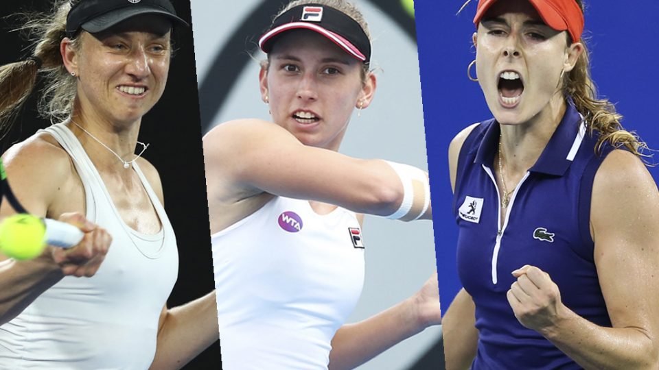 RETURNING: Former champions Mona Barthel, Elise Mertens and Alize Cornet will compete at Hobart International 2018. Photos: Getty Images