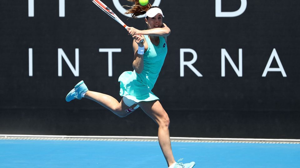 UNDER PRESSURE: Alize Cornet was stretched by Romanian Mihaela Buzarnescu; Getty Images