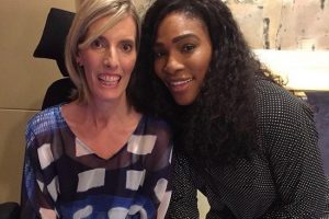 RESPECTED: Angie Cunningham with 23-time Grand Slam champion Serena Williams. Picture: WTA