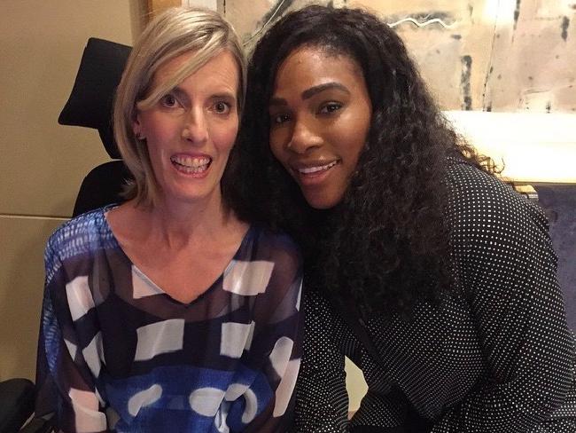 RESPECTED: Angie Cunningham with 23-time Grand Slam champion Serena Williams. Picture: WTA