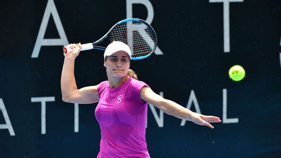 FOCUSED: Monica Niculescu is into the quarterfinals; Getty Images